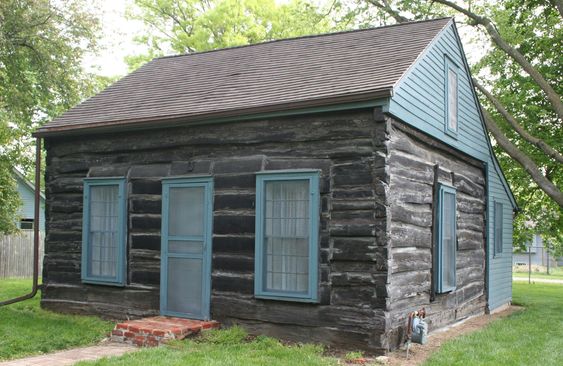 Kristin Holt | Top 5 Reasons AUTHORS of Western Historical Romance Benefit From Visiting Historical Museum Houses. Photograph of Bellevue log cabin: oldest standing structure in Nebraska. Image courtesy of Pinterest. See link.