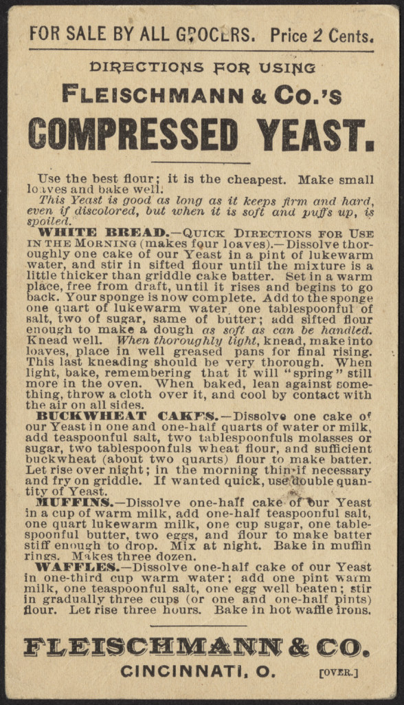 Kristin Holt | Victorian Yeast Bread... Easier After the Centennial. Fleischmann yeast cake instructions