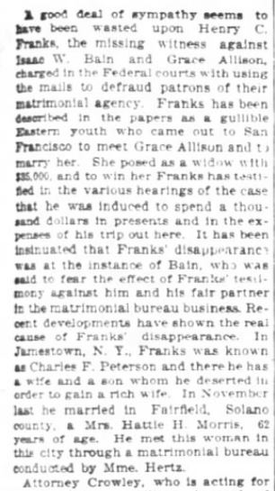 San Francisco Chronicle. 29 January, 1899. Part 3 of 10.