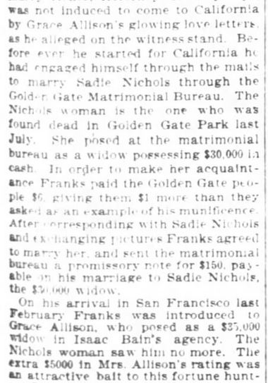 San Francisco Chronicle. 29 January, 1899. Part 5 of 10.