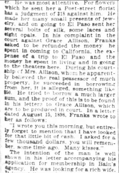 San Francisco Chronicle. 29 January, 1899. Part 6 of 10.
