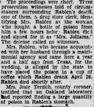 Kristin Holt | First Historical Use of term "Mail-Order Bride". The Scranton Republican, 15 May, 1929. "Charged With Placing Lethal Drug in Coffee Served Mate at Dance." Part 2.