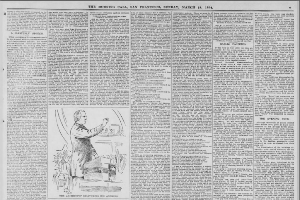 Ireland's Day. Whole Page part 3. San Francisco march 18 1894