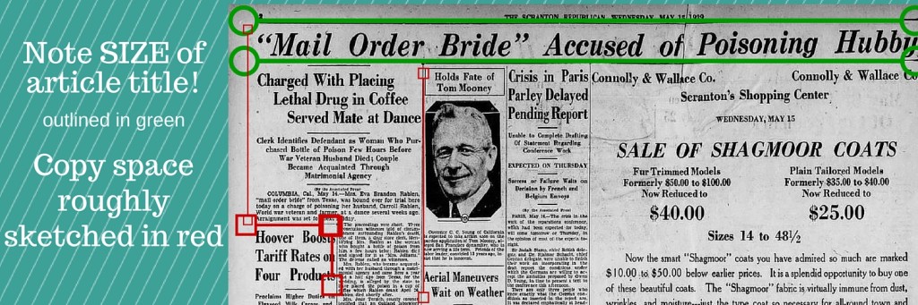 Kristin Holt | First Historical Use of term "Mail-Order Bride". Note SIZE of article header! "Mail Order Bride" Accused of Poisoning Hubby