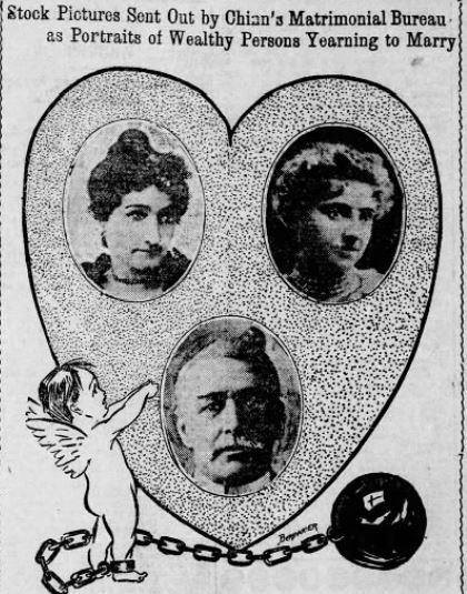 Kristin Holt | Nineteenth Century Mail-Order Bride SCAMS, Part 10. Stock Photos sent by Chinn's Matrimonial Agency. Published in the St. Louis Post-Dispatch of St. Louis, Missouri on October 30, 1902.