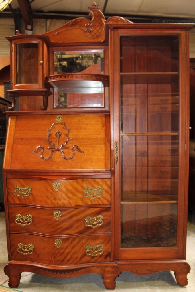 Kristin Holt | Victorian Combination Desk and Book Cabinet. Secretary, built 1882, currently for sale on ebay.