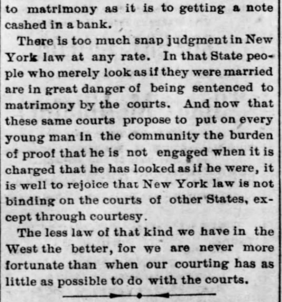 Kristin Holt | Law and Courting, part 2. Shows definition of Love Making was G-rated in the 1800s. From St. Louis Post-Dispatch on December 31, 1893. "The business of making love is one with which the courts should interfere as little as possible..."
