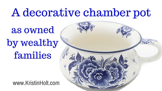 Kristin Holt | Chamber Pots and the Old West. Stylized image: "A decorative chamber pot as owned by wealthy families."