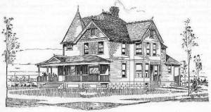 "Lessie's House", contained within the book: Houses and Cottages, Book 10, by D.S. Hopkins of Grand Rapids, MI, 1896.