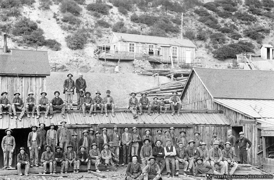 Kristin Holt | Historic Silver City, Idaho. Image: Owyhee Trade Dollar Mine circa 1900. Image courtesy of Western Mining History. See link!