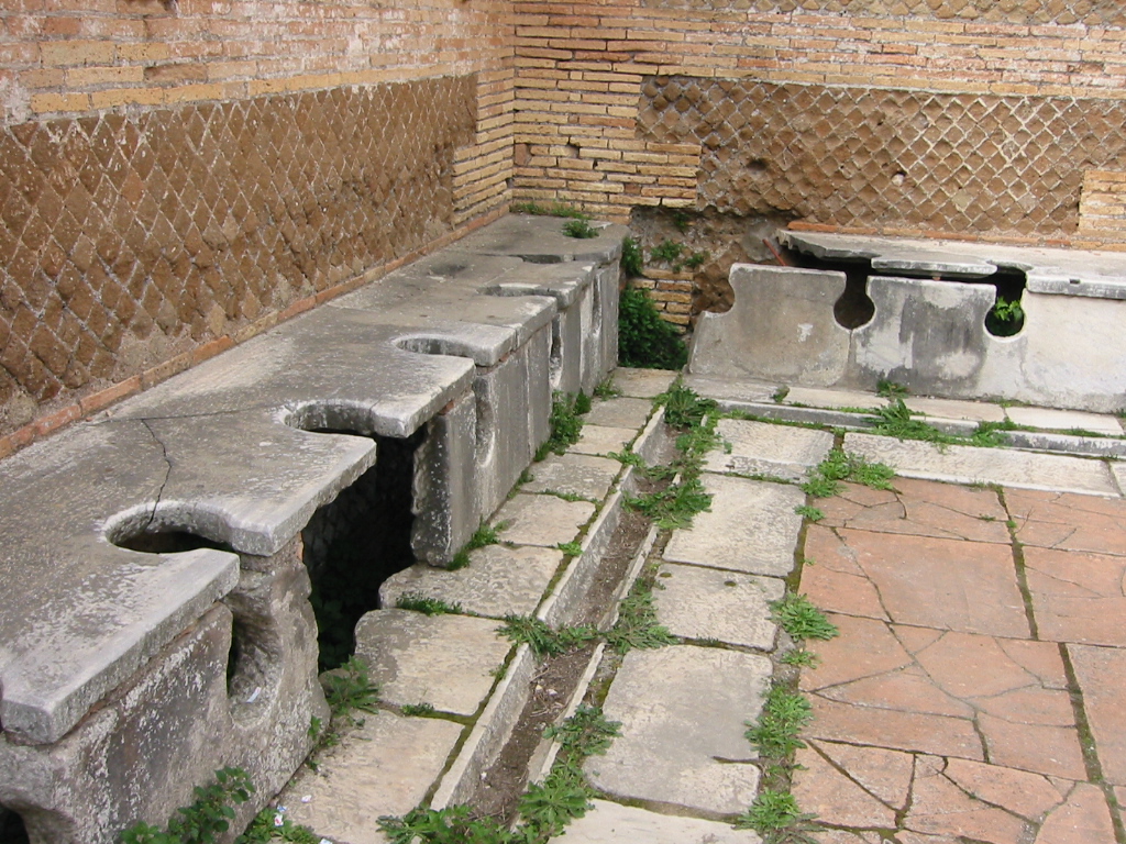 Kristin Holt | Indoor Plumbing in Victorian America. Image: Roman Public Toilets. [Image: Public Domain, courtesy of wikipedia]