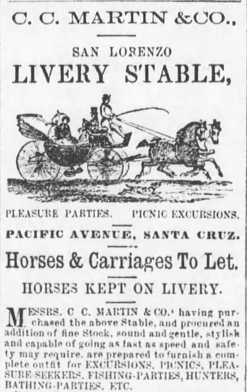 Kristin Holt | A Victorian Picnic Basket: Recipes and Rules. Picnic Excursions advertised in Santa Cruz Weekly Sentinel of Santa Cruz, California on April 17, 1869.