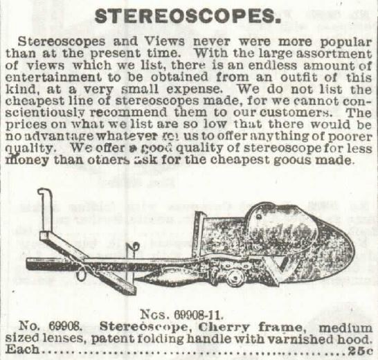 Kristin Holt | Stereoscopes: Victorian Photograph Viewing. Part 1 of 4: Stereoscopes offered for sale by Sears, Roebuck and Co., 1897.
