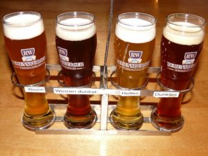 Kristiin Holt | Victorian Americans Celebrated Oktoberfest. Photograph: four glasses of beer, shown for comparison.