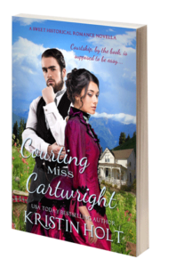 Kristin Holt | Book Cover art, paperback representation: Courting Miss Cartwright