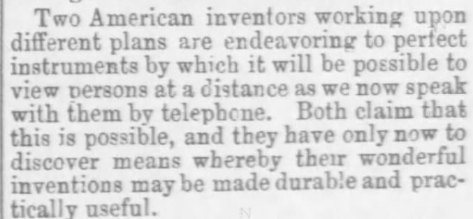 Kristin Holt | This Day in History: May 21. "Skype" and "FaceTime" forseen by two inventors in 1880? Greenwood County Republican of Eureka, Kansas, May 21, 1880.