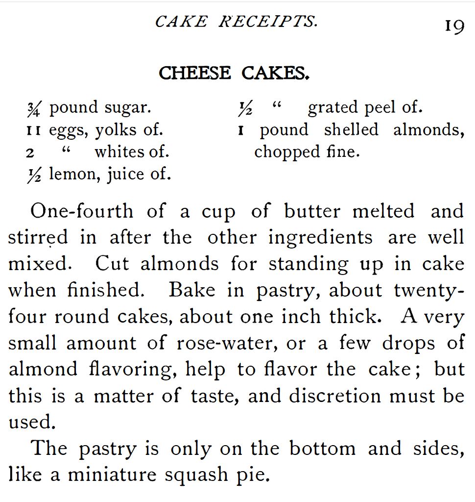 Kristin Holt | Cheese Cakes, Individual, from 1898.