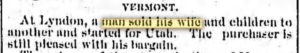 Kristin Holt | For Sale: Wife (Part 2). Hartford Courant of Hartford, Connecticut, September 24, 1867. Not meant to be readable; see transcription.