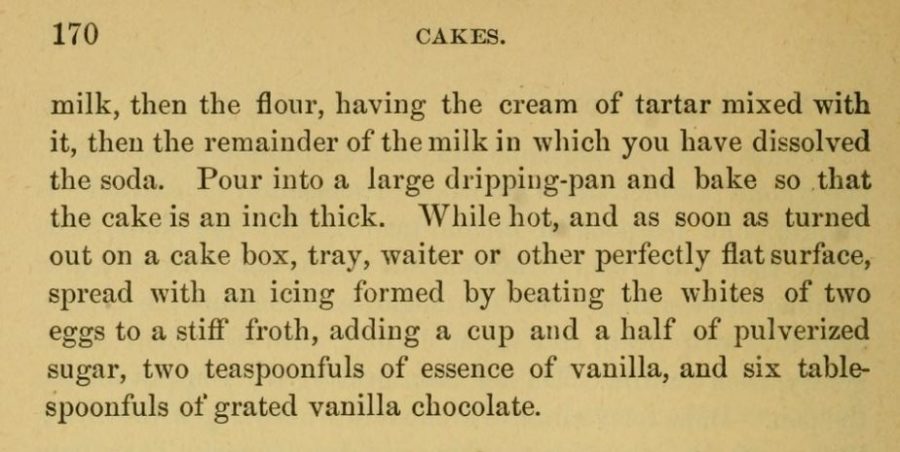 Kristin Holt | Mrs L's Victorian Chocolate Cake Recipe from The Home messenger cook book of tested recipes, published 1878.