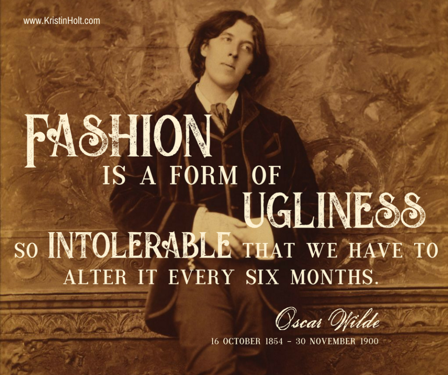 Ladies Fashions: Huge Sleeves of the 1890s. "Fashion is a form of ugliness so intolerable that we have to alter it every six months." ~ Oscar Wilde. Styled image includes vintage photograph of Oscar Wilde.