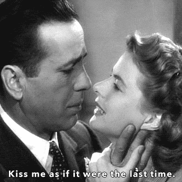 Kristin Holt | International Kissing Day! July 6. Meme of Ingrid Bergman: "Kiss me as if it were the last time."