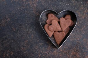Gingerbread | Dark heart-shaped cookies, image: copyright Freepik.com. Used with subscription by Kristin Holt.