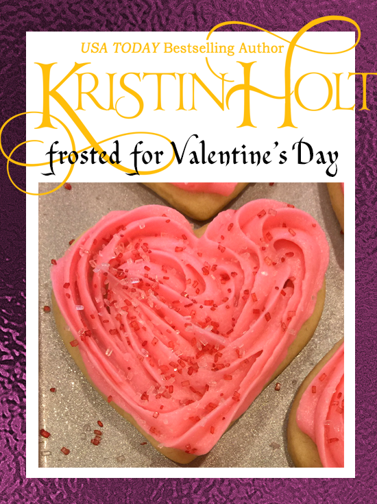 Kristin Holt | Sugar Cookies in Victorian America | Kristin's Soft Sugar Cookies, photograph of a heart decorated for Valentine's Day.