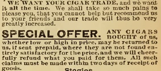 Kristin Holt | Victorian-American Tobacco Advertisements. Part 2 of Cigar Header of the Sears Catalog, 1898.