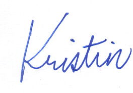 Partial Signature of Kristin Holt, USA Today Bestselling Author.