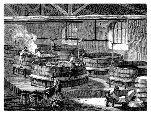 Kristin Holt | Soap Making on the Old West Homestead. Vintage Illustration: Soap Factory - Fabrication du Savon - 19th century : ca 1870