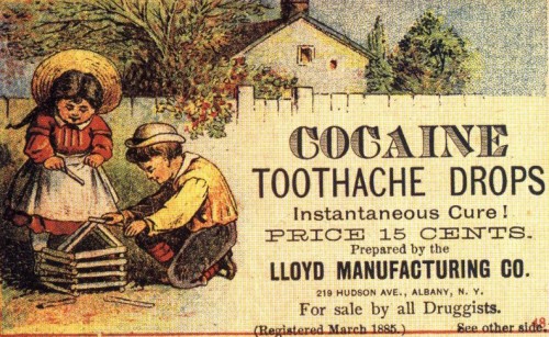 Kristin Holt | Victorian Era Dentistry Advertisements. Vintage Ad for Cocaine Toothache Drops, registered March 1885.