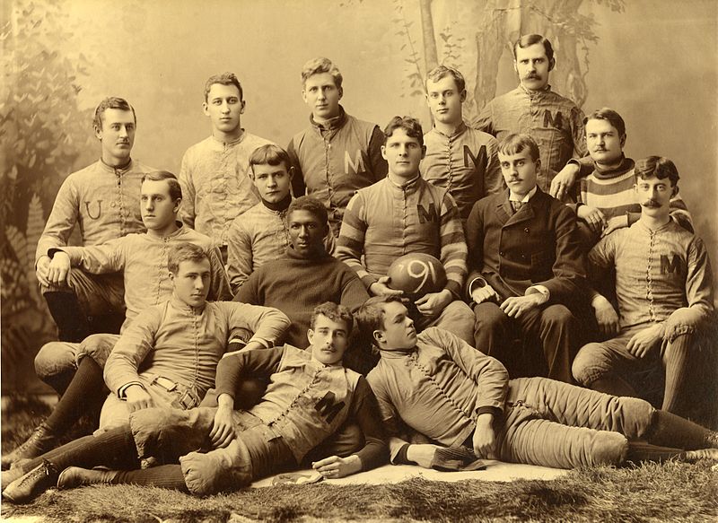 Kristin Holt | Victorian Era Thanksgiving Celebrations. Official photograph of the 1890 University of Michigan football team. [Image: Public Domain] Source: Wikimedia Commons