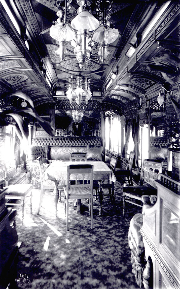 Kristin Holt | Luxury Travel 1890-Style. Private Car image of private dining room. Image: Public Domain.