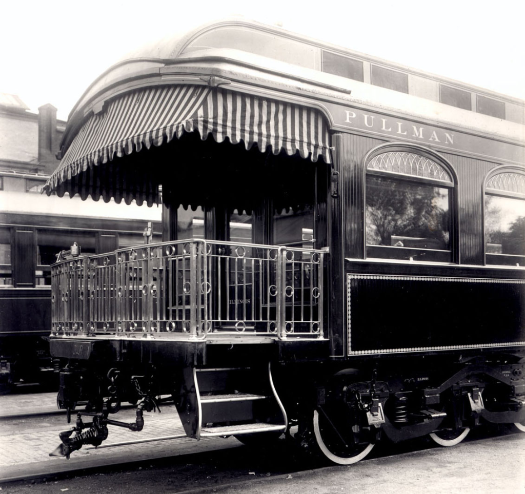 Kristin Holt | Luxury Travel 1890-Style. Observation Deck of Pullman Car.