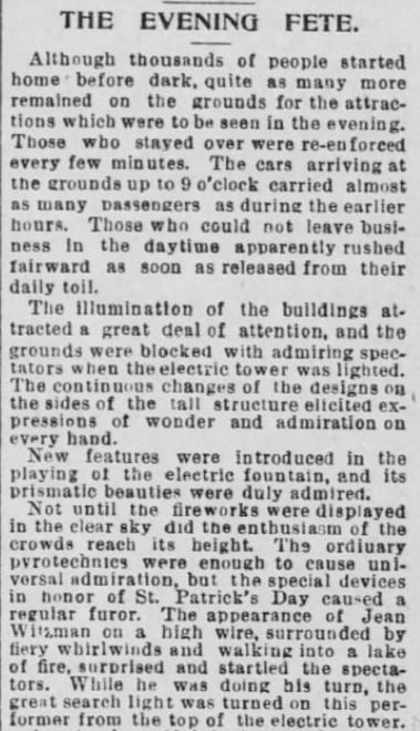 Kristin Holt | Victorian America Celebrates St. Patrick's Day. The Evening Fete, from The San Francisco Call. 18 March, 1894.