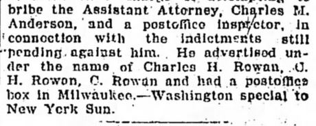 Kristin Holt | Nineteenth Century Mail-Order Bride SCAMS, Part 11. Fraud Order Against Rowan. The Tennessean of Nashville, Tennessee on May 3, 1901. Part 3 of 3.