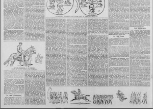 Kristin Holt | Victorian America Celebrates St. Patrick's Day. "Ireland's Day," The Whole Article. From The San Francisco Call of San Francisco, California on March 18, 1894. This small image is not meant to be readable; its purpose is to illustrate the length and bredth of coverage of St. Patrick's Day. Part 2 of 5.