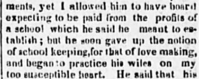 Kristin Holt | 19th Century Definition of Love Making is obtained in this 1822 context ~ A snippet from Poughkeepsie Journal, part 1. (11 September, 1822)
