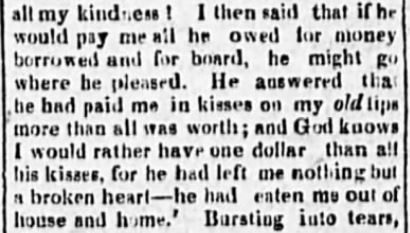 Kristin Holt | G-rated definition of love making shown in context (1822)~ Another snippet, a few paragraphs later from Poughkeepsie Journal (on 11 September, 1822).