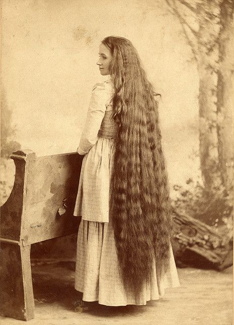 Kristin Holt | L-O-N-G Victorian Hair. Victorian Long Hair. From Flicker and Pinterest.