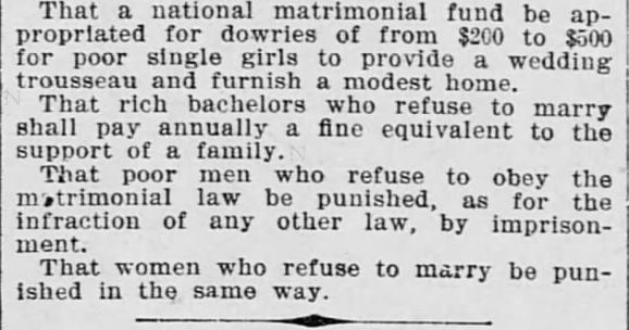 Kristin Holt | Charlotte Smith Demands National Legislation to Require Matrimony. Part 2 of 2.