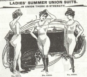 Kristin Holt | Victorian Ladies Underwear. Ladies' Summer Union Suits (with short sleeves) sold in Sears, Roebuck & Co. Catalogue, 1897.