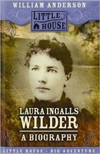 Note: this photograph of Laura Ingalls Wilder on the book cover of a nonfiction bigraphy illustrates Laura's hair with bangs cut and curled on the forehead.