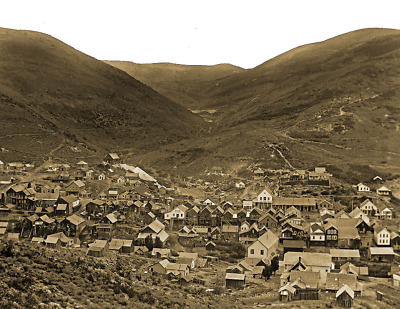 Kristin Holt | Historic Silver City, Idaho. 1896 Aerial View of Silver City, Idaho Territory. Reprint for sale.