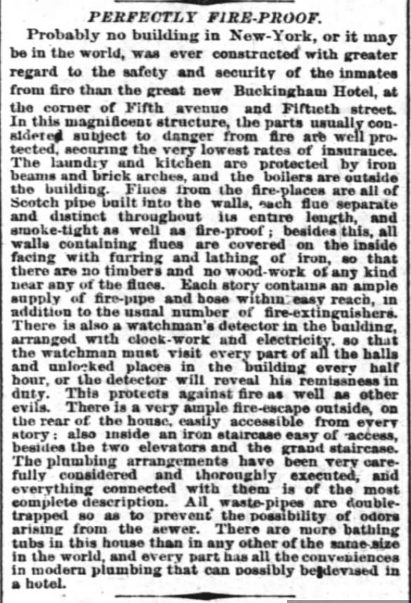 Kristin Holt | Indoor Plumbing in Victorian America. Image: Fireproof hotel has bathing tubs and pipes to waste-pipes to sewer. Published in the New York Times of New York, NY on May 30, 1875.