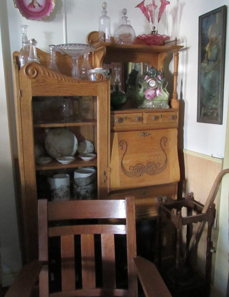 Kristin Holt | Historic Idaho Hotel in Silver City. Secretary (ladies' desk) on display within Ladies' Parlor (generally not open to the public). Historic Idaho Hotel, Silver City, Idaho.