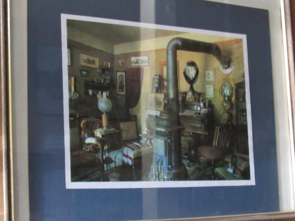 Kristin Holt | Historic Idaho Hotel In Silver City. Framed picture of the contents and arrangement of the Ladies' Parlor, Historic Idaho Hotel, Silver City, Idaho.