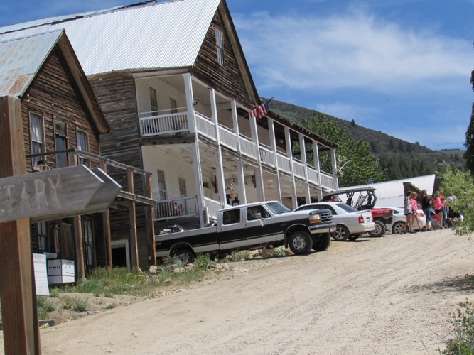 Kristin Holt | Historic Idaho Hotel in Silver City. The Idaho Hotel as viewed upon approach from the road into historic Silver City, Idaho.