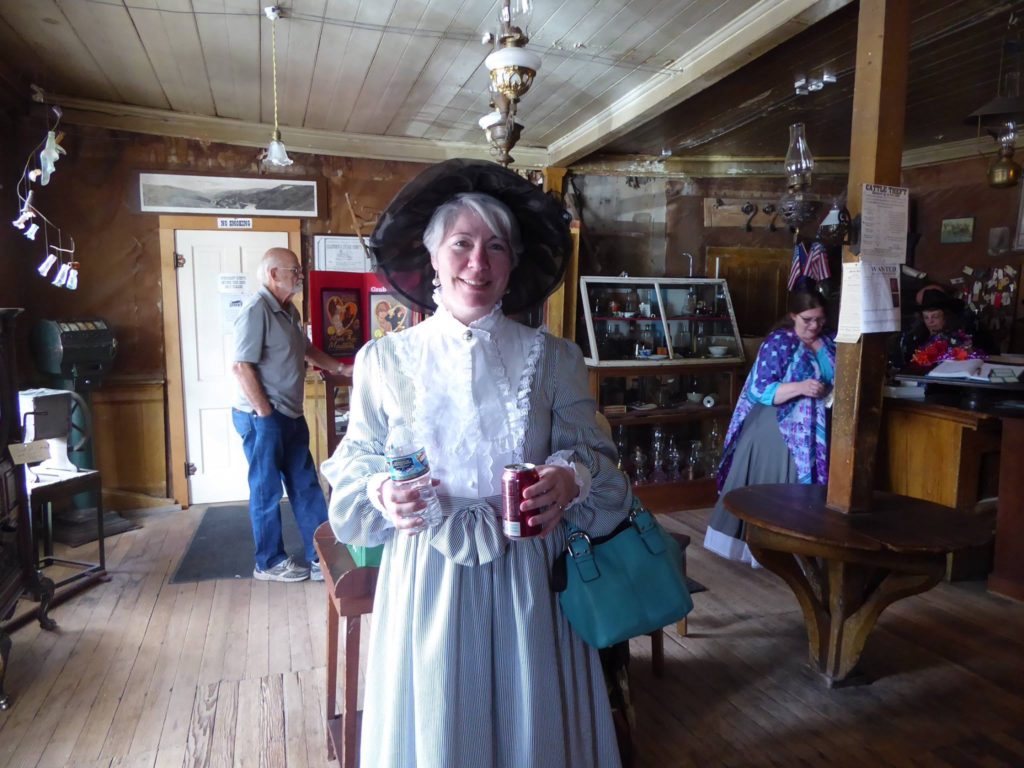 Kristin Holt | Historic Idaho Hotel in Silver City. Kristin Holt in lobby of Silver City, Idaho's historic Idaho Hotel.