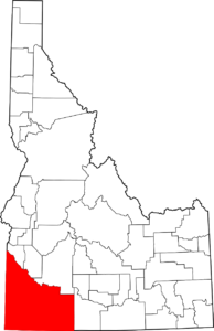 Kristin Holt | Historic Silver City, Idaho. Image showing location of Owyhee County, Idaho (south-east corner). [Image: Public Domain, courtesy of Wikipedia]